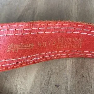 APPLAUSE VINTAGE ORANGE LEATHER STITCH BELT DISCO HIPPIE Applause | Accessories | Applause Vintage Orange Leather  main image 4